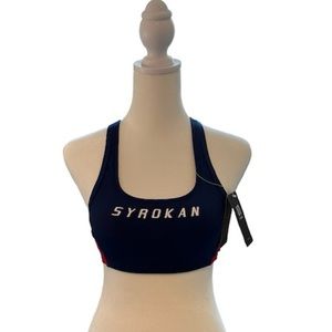 Syrokan Navy, Red, White Swim Sports Bra** ~ Size S-NWT
